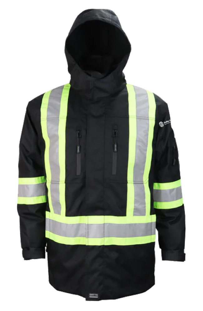 Partenariat agricole CBNM S.E.C. - 830X4 Manteau NOIR 4 en 1 haute visibilité résistant à l'eau - BR. 12718